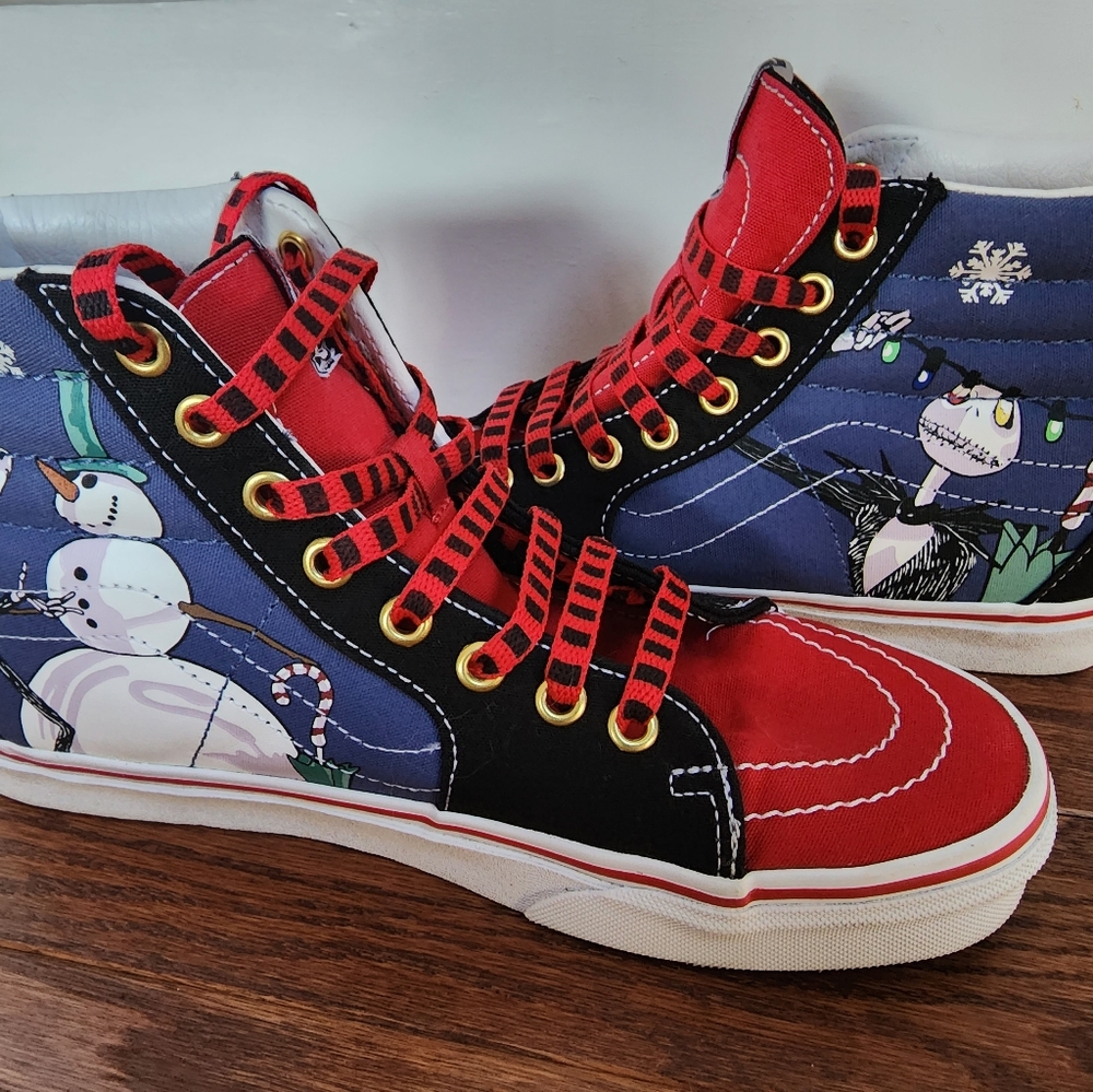 Vans X Disney Nightmare Before Christmas Jacks Lament SK8-Hi Men 6.5 Women 8.0